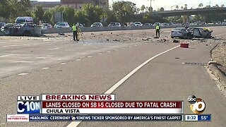 I-5 lanes closed after fatal wrong-way crash in Chula Vista