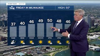 Sunshine returns Friday morning with afternoon highs in the 50s