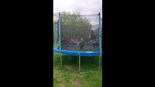 Fun on the trampoline