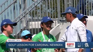 Cardinal Newman golfers get chance of a lifetime