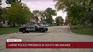 Large police presence in South Milwaukee