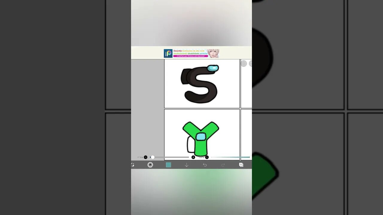 Drawing Alphabet Lore but Everyone is Sus, B #shorts