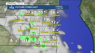 Light showers possible Thursday afternoon