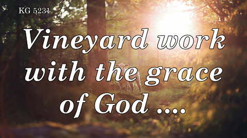 BD 5231 - VINEYARD WORK WITH THE GRACE OF GOD ....