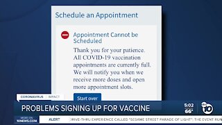 Some Scripps patients face problems signing up for COVID-19 vaccine appointment