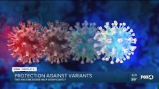Two vaccine doses help protect against variants