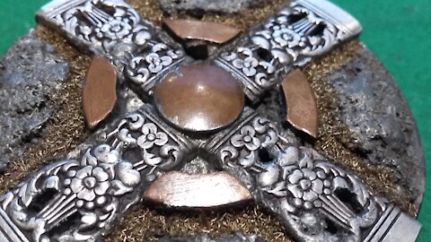 Silver Cross Ancient relic belt buckle - RT ARTISAN WORKS