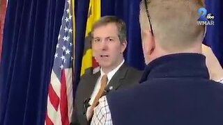 Baltimore County Executive Johnny Olszewski reacts to video of Baltimore County officer throwing down 76-year-old woman