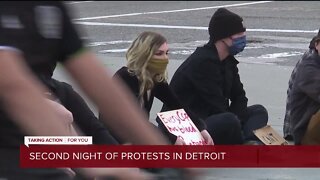Second night of protests in Detroit