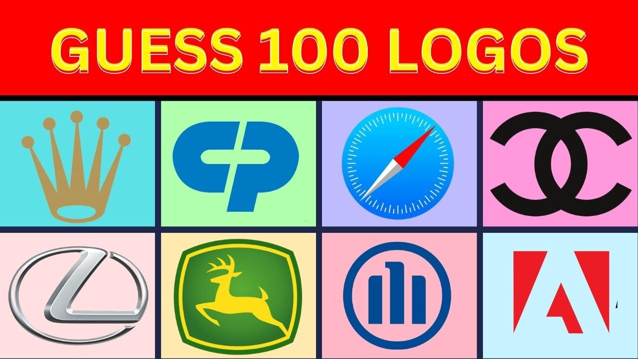 Can you guess the logo in 3 seconds | 100 famous logos | Logo Quiz