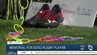 Memorial for SDSU rugby player
