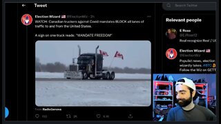 WATCH! Canadian Truckers Protesting Mandates BLOCK LANES Of Border Traffic To And From United States