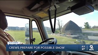 Crews prepare for possible snow
