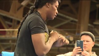 Claressa Shields training in Detroit ahead of return to ring in UK