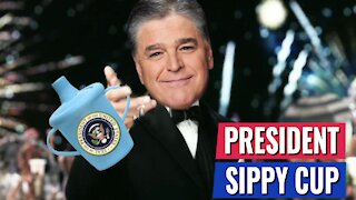 HANNITY HOLDS UP SIPPY CUP TO ROASTS BIDEN