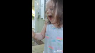 Toddler gets messy
