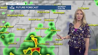 Increase in humidity, scattered showers in store for Monday