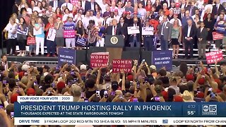 President Trump hosting rally in Phoenix Wednesday night