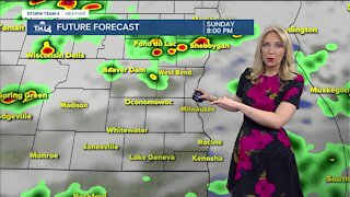 Warm Sunday ahead with a chance of showers