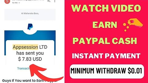 👁‍🗨watch video earn money | minimum withdraw $0.01 |