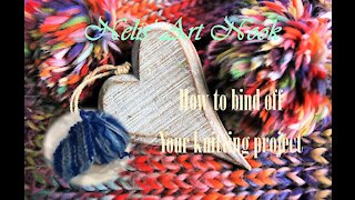 How to Bind off your knitting project - Continental knitting (Tutorial #4/4)