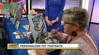 Personalized pet portraits painted by local artist