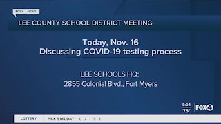 Lee County School District to discuss Covid testing
