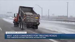 Beet juice considered for treating roads in Michigan