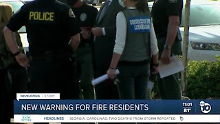 New warning for fire residents