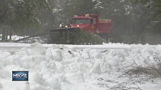 Snowy aftermath in Marinette County