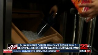 Dunkin Donuts brings back free coffee Monday's