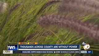 Thousands across the county are without power