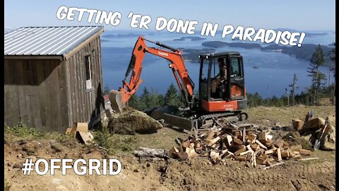 Work begins for the off-grid tiny cabin!