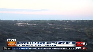 Refuge Fire just Northeast of Lost Hills