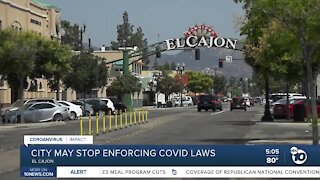 El Cajon may stop enforcing Covid laws