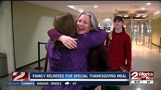 Family reunited for special Thanksgiving meal