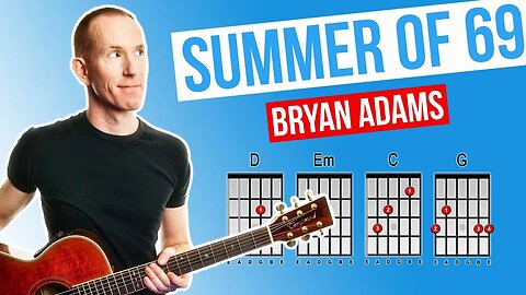 Summer Of 69 ★ Bryan Adams ★ Acoustic Guitar Lesson [with PDF]