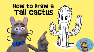 How to Draw a Tall Cactus
