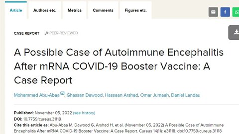 Autoimmune Encephalitis After mRNA COVID 19 Booster Vaccine