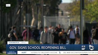 Gov. Newsom signs school reopening bill