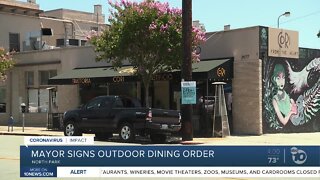 Mayor signs outdoor dining order