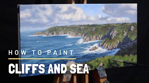 How to Paint CLIFFS AND SEA