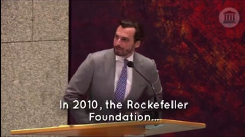 Dutch Politician Thierry Baudet Links Covid Measures To Rockefeller Foundation 'Operation Lockstep'