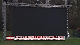 Governor's office shuts down Canterbury Village drive-in theater