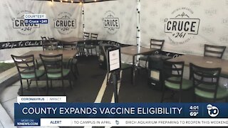 County expands vaccine eligibility