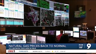 City of Tucson back to normal natural gas prices
