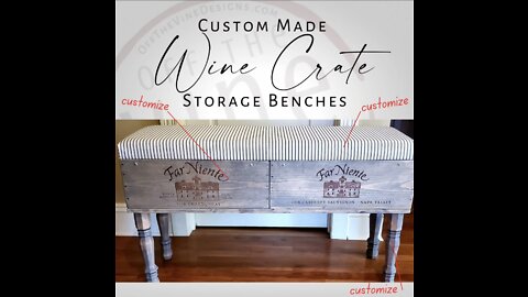 Custom Wine Crate Storage Benches