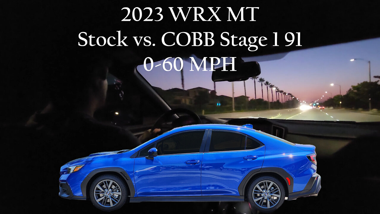 2023 Subaru WRX 060 MPH Launch Stock vs COBB Stage 1 91 Tuning