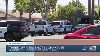 PD: Suspect in custody after shooting 3 Chandler officers, barricading inside home