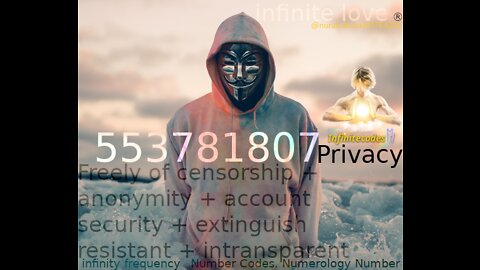 Infinitecodes ᛖ “553781807” Effects: Complete privacy 100%anonymity. Censorship protection. Account